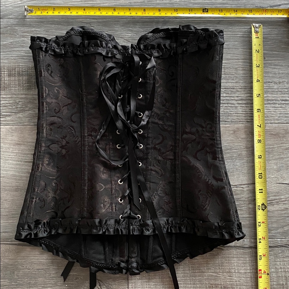Black Corset Top Lingerie NWOT SEXY Costume - Picture 4 of 7